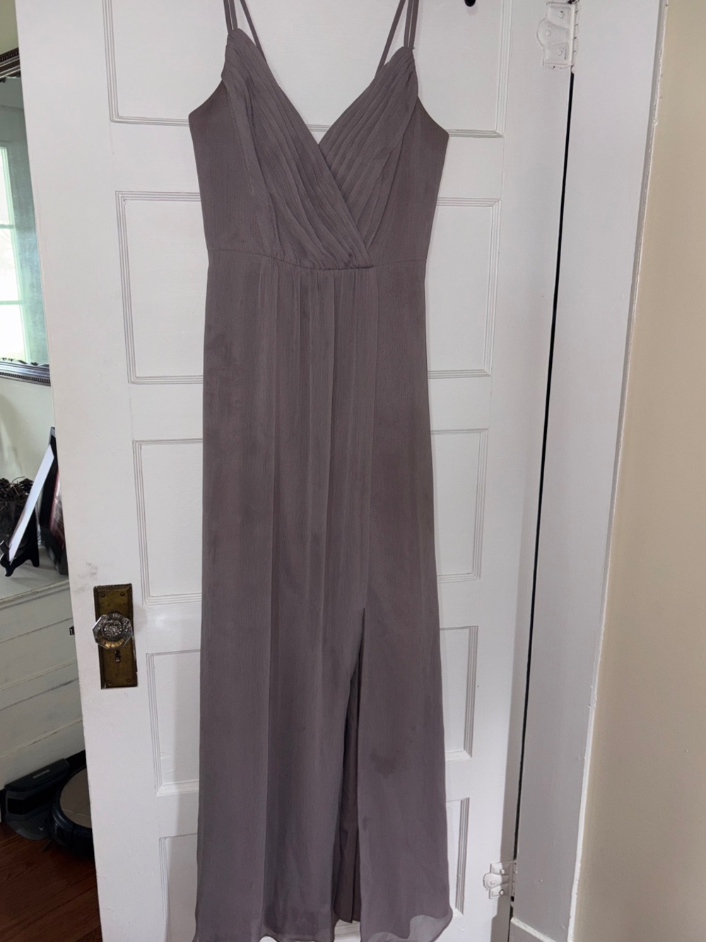 David's Bridal Mauve Chiffon Evening Dress